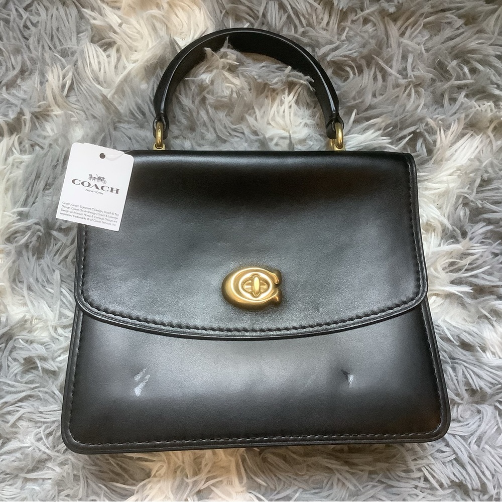 Coach purse, black, handheld